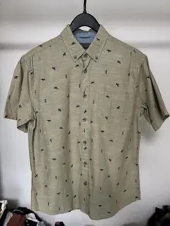 Eddie Bauer 半袖シャツ カーキ 総柄 Sサイズのサムネイル