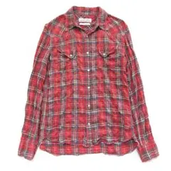 【REMI RELIEF】　シワ 加工 コットンチェックシャツ　size Lのサムネイル