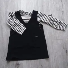 ボーダーTシャツとワンピースセット100センチ