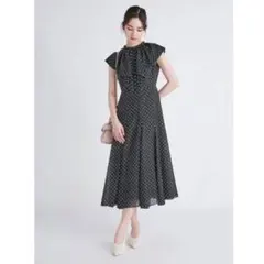 ✨未使用に近い✨CELFORD プリーツカラーワンピース　22ss ドット