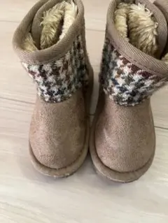 Harris Tweed ハリス・ツイード 13cmムートンブーツ ブラウン