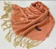 【訳あり、値引⭕24時間内匿名発送】パシュミナ100%　大判ストール　光沢