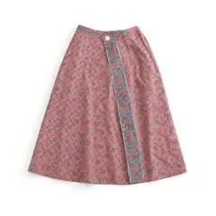 訳あり★ティグルブロカンテ★スカート★総柄★製品洗い★鳥★ピンク★コットン中綿のサムネイル