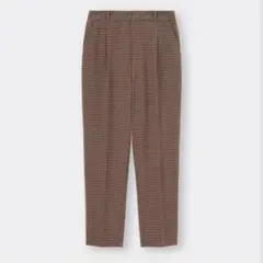 起毛タックテーパードパンツ GU S チェック