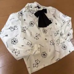 MS GRACY 花柄リボン付きブラウス 36