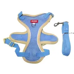 小型犬用ハーネス リード セット ライトブルー 【DUOMM 】のサムネイル