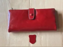 極美品 角スレなし 牛革 FRAME WORK 長財布 軽量 機能性抜群 赤 - メルカリ