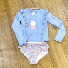 【未使用】RuffleButts サイズ7 女の子 水着 ラメ