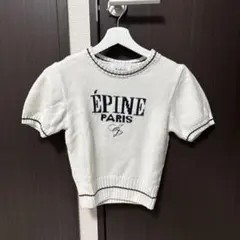 epine エピヌ　e rib summer knit 半袖　ニット　ホワイトのサムネイル