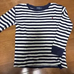 ラルフローレン　子供用　長袖カットソー　ネイビーボーダー　120cm