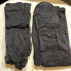 【中古】20デニール　黒 タイツ ストッキング 2枚セット