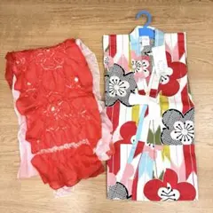 【新品】ひよこ商店 子供浴衣 120cm ＆ 正絹 絞り兵児帯 2点セット