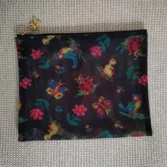 中古 FEILER ハイジ メッシュポーチ 黒 20×25cm