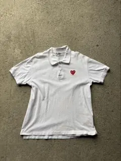COMME des GARÇONS PLAY ポロシャツ XL ホワイト - メルカリ