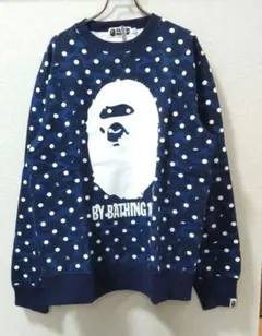 A BATHING APE カモフラージュ スウェット ドット柄 ブルー XL - メルカリ