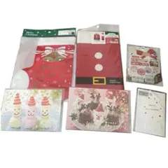 クリスマス　ポストカード　メッセージカード　ジップバック　シール