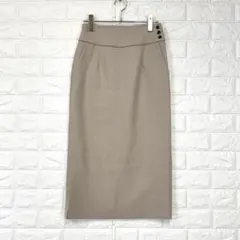 ❤️ナノユニバース/36/ベージュ/タイトスカート/サイドスリット/きれいめのサムネイル