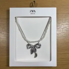 【新品・未開封】ZARA リボンモチーフ ネックレス