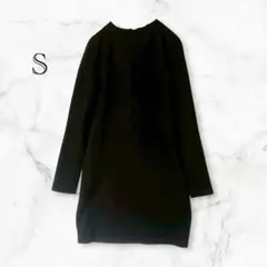 ザラ　W&B ブラック　長袖　ワンピース　Sのサムネイル