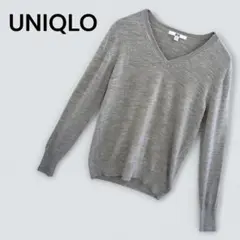 UNIQLO レディース ニット・セーター Vネックニット 秋冬　毛100％