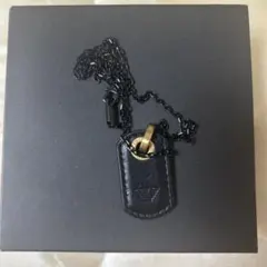 EMPORIO ARMANI レザータグ ネックレス