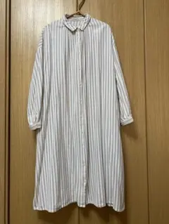 Samansa Mos2 ストライプ シャツワンピース