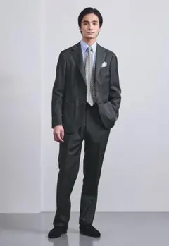 UNITED ARROWS MARLANE 1プリーツ スラックス DK.GRN