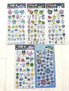 【正規品、未使用】たまごっちプチドロ、4サイズステッカー、計5枚セット