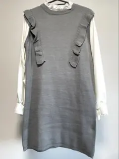 INGNI　イング　ニットワンピース　フリル　膝丈　サイズM 新品未使用タグ付き