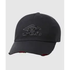 Umbro キャップ ダメージ加工 ブラック　韓国限定　y2k