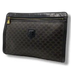 美品 CELINE セリーヌ マカダム トリオンフ クラッチバッグ セカンド 黒