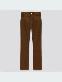 W26！UNIQLOユニクロ コーデュロイスリムストレートハイライズジーンズ 茶