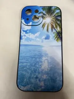 iPhone15用ケース ビーチ・ヤシの木デザイン