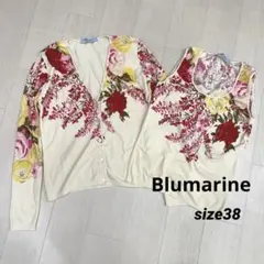 美品 Blumarine ブルマリン 花柄 カーディガン アンサンブル 2点のサムネイル