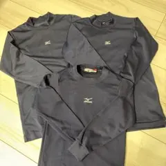 Mizuno 野球アンダーシャツ 3枚セット サイズ140 150ネイビー