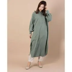 select moca スタンドカラーワンピース （カーキ）のサムネイル