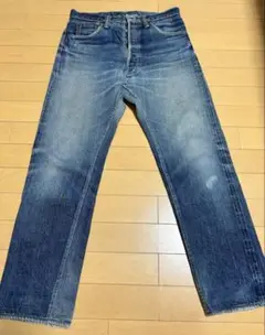 未使用級✨　スカルジーンズ　オールドチーフ　デニムパンツ　レザー　フレア　W30 未使用級✨ スカルジーンズ オールドチーフ デニムパンツ レザー