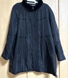 【2XLサイズ】Beaace ファー取外可能 コート　ブラック