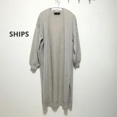 SHIPS / ポリリネン ロングカーディガン サマーカーディガン