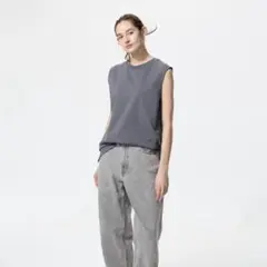 ユニクロ エアリズムコットンノースリーブTシャツ