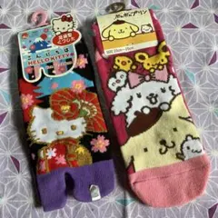 サンリオ　ハローキティ、ポムポムプリン　靴下