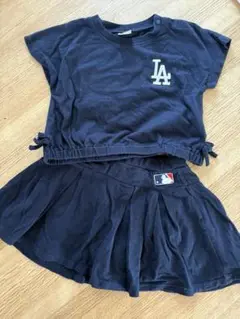 プティマイン　MLB セットアップ　女の子　LA 90cm ロゴ　ネイビー