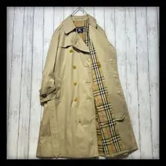 【英国製☆Berberrys☆トレンチコート】90s☆裏地ノバチェック☆XL相当