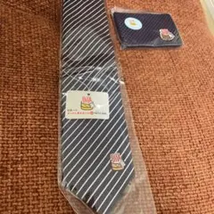 【おんせん県おおいた】ネイビー ストライプ ネクタイと名刺入れ