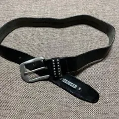 DIESEL ブラックレザーベルト　ディーゼル　メンズ