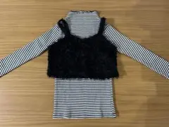 ブランシェス　ビスチェ付き　シャギートップスセット　カットソー　Tシャツ