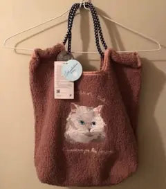 ネコ 刺繍トートバッグ