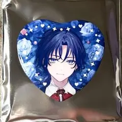 花籠つばさ ハート型 缶バッジ バレンタイン