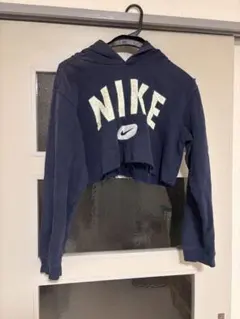 NIKE クロップド丈 パーカー ネイビーのサムネイル