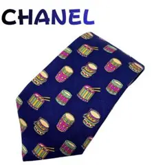 CHANEL シャネル　ネクタイ ドラム柄 シルクのサムネイル